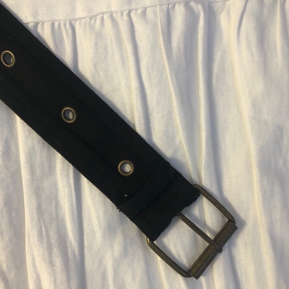 BLACK CARGO TRACK PANT W BELT - Picture 4 of 4